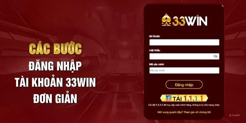 hướng dẫn đăng nhập chi tiết Hướng dẫn đăng nhập 33Win chi tiết cho hội viên