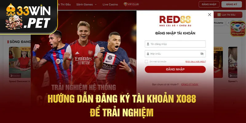 Hướng dẫn đăng ký tài khoản XO88 để trải nghiệm Hướng dẫn đăng ký tài khoản XO88 để trải nghiệm